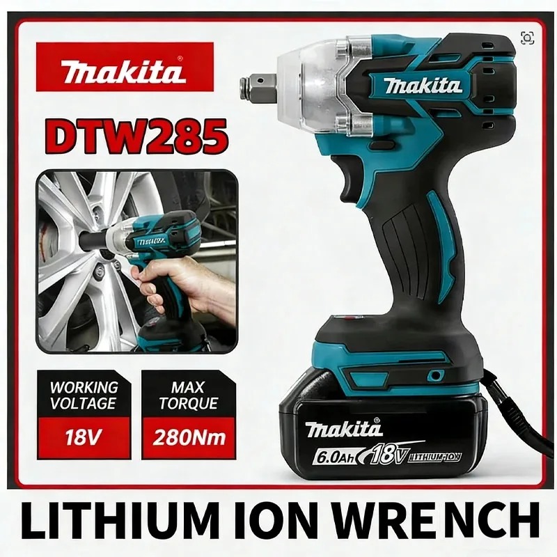 Electric Impact Wrench 800Nm - Makita DTW285 Avvitatore a Impulsi Senza