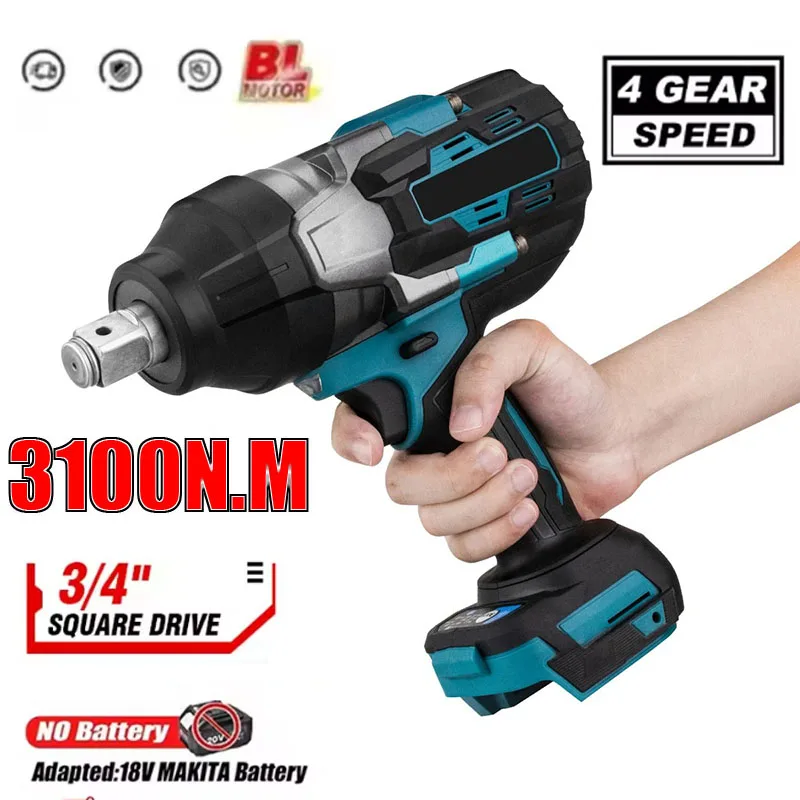 Impact Wrench 3/4 Inch High Torque - Avvitatore elettrico senza spazzole a coppia
