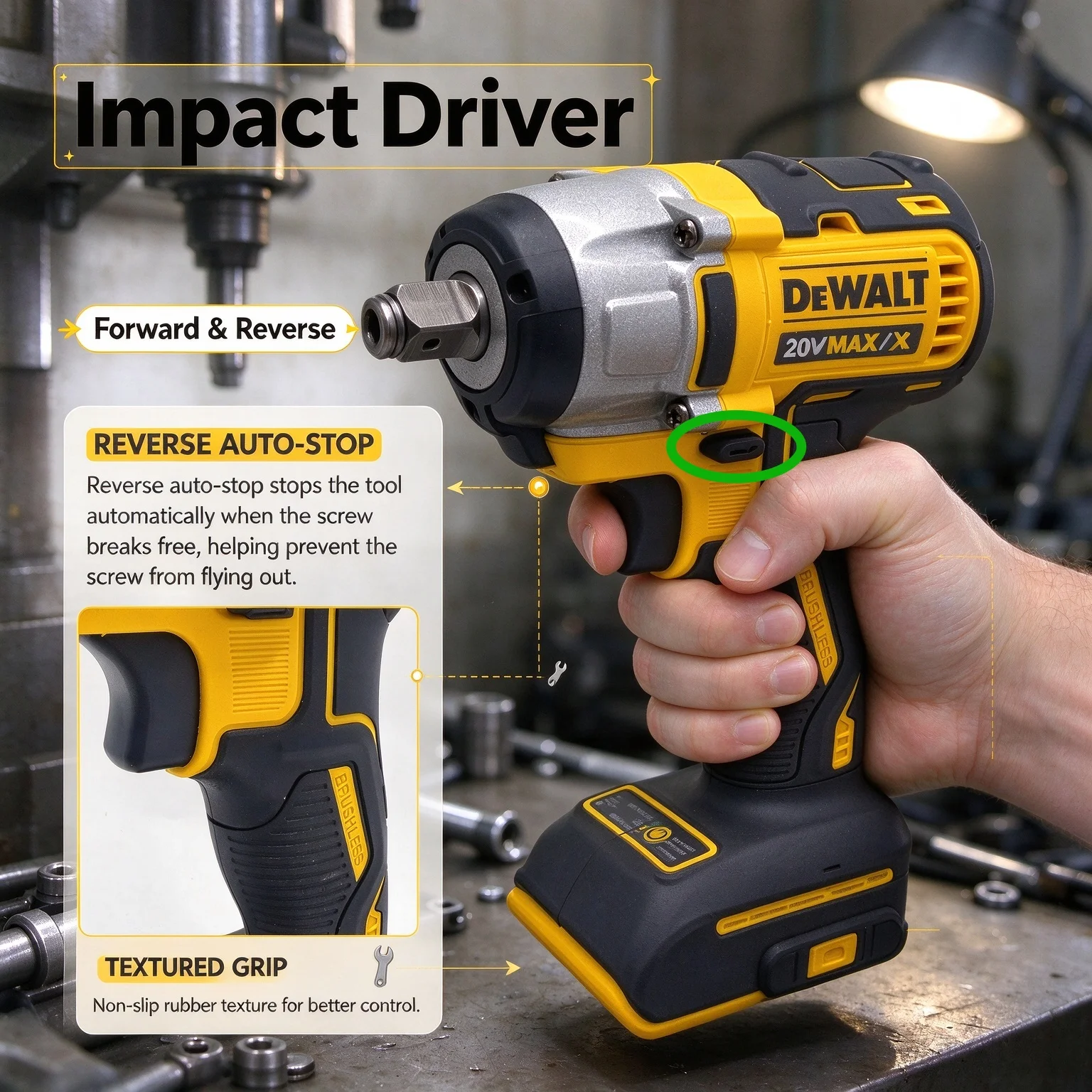 Brushless Impact Wrench 20V - DEWALT DCF880 Avvitatore a impulsi brushless