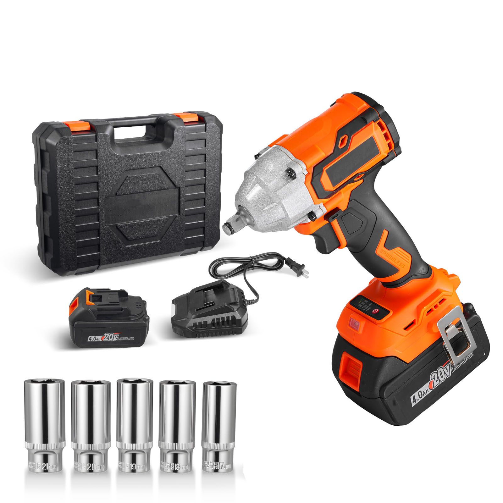 Impact Wrench Battery 4Ah - Avvitatore a Impulsi Senza Fili, 280