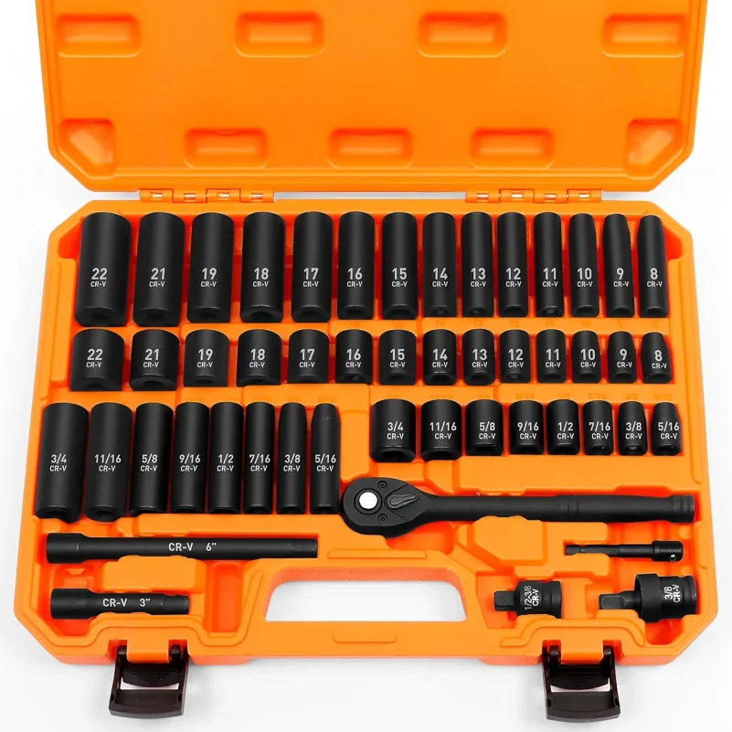 Impact Wrench Extension Bar Set - Set di 50 bussole da 3/8