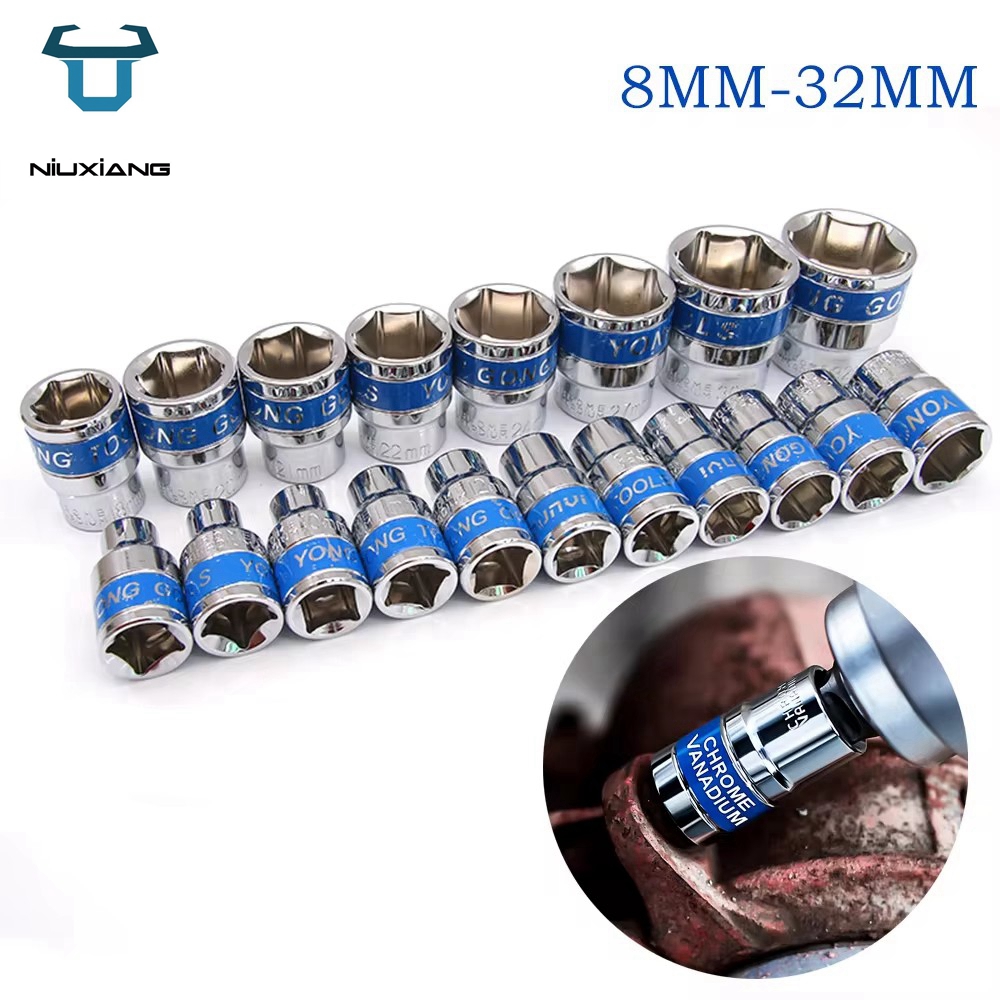 Impact Wrench Socket Set Deep - 8-32mm 1/2 