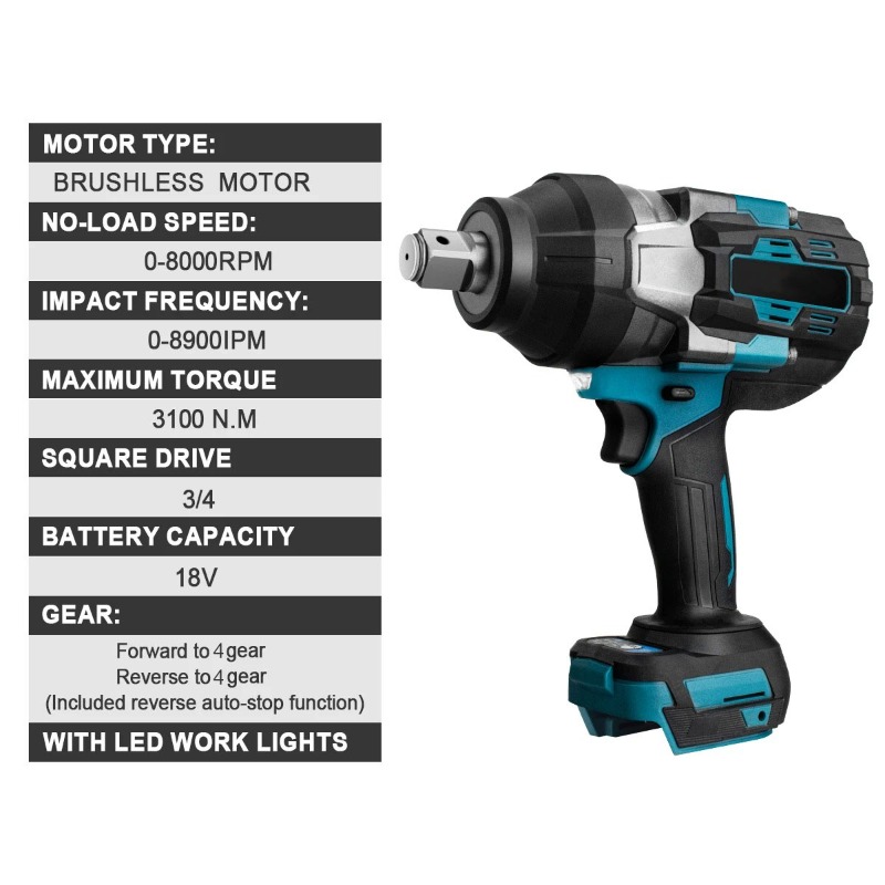Avvitatore elettrico senza spa - Impact Wrench 3/4 Inch High Torque recensione e prezzo