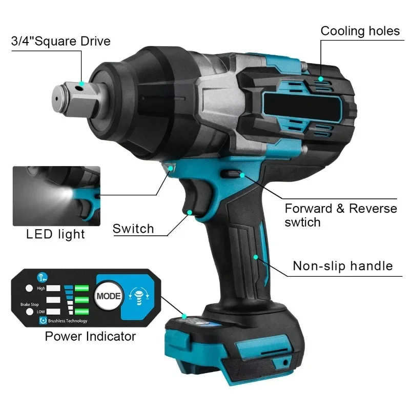 Avvitatore elettrico senza spa - Impact Wrench 3/4 Inch High Torque recensione e prezzo